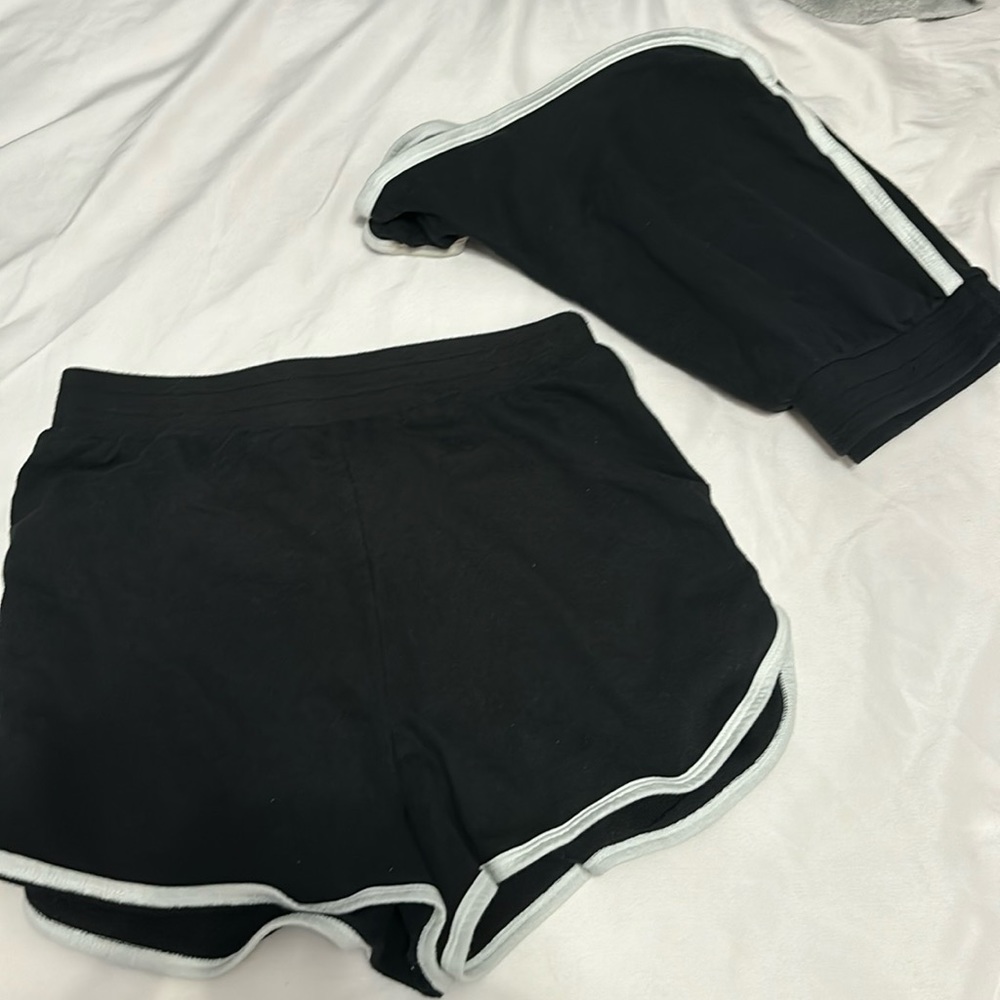 Black booty shorts